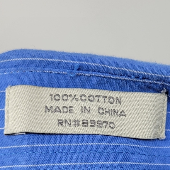 Men's Blue Plaid Eighty Eight Button Front Shirt,Size M - Picture 11 of 11